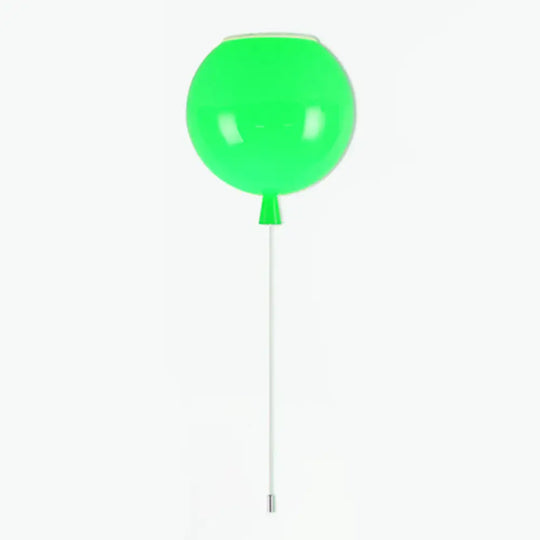 Modern Led Balloon Flush Mount Ceiling Light For Kindergartens Green / 8’