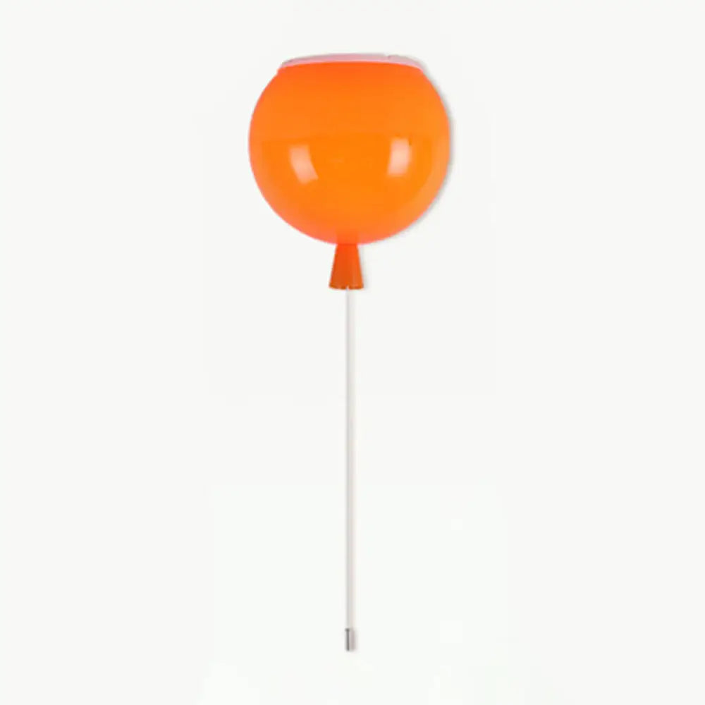 Modern Led Balloon Flush Mount Ceiling Light For Kindergartens Orange / 8’