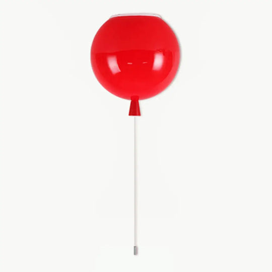 Modern Led Balloon Flush Mount Ceiling Light For Kindergartens Red / 8’