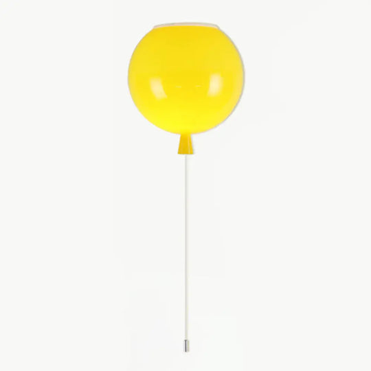 Modern Led Balloon Flush Mount Ceiling Light For Kindergartens Yellow / 8’