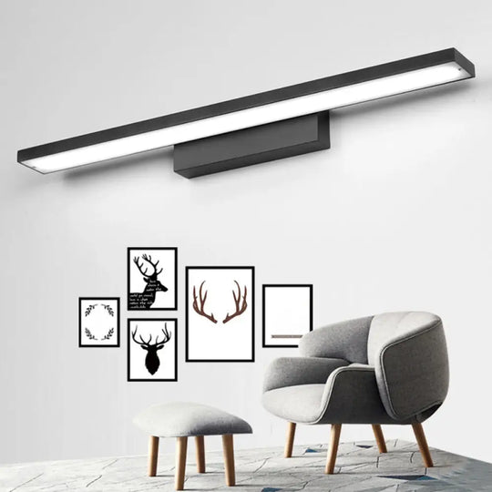 Modern Led Bathroom Vanity Wall Light Sconce Black / 16 Warm