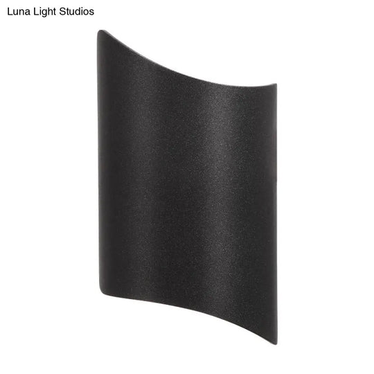 Modern Led Black Wall Sconce Lamp With Metal Shade For Yard