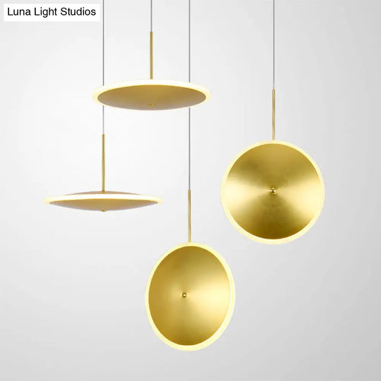 Modern Led Brass Bedside Light With Aluminum Shade