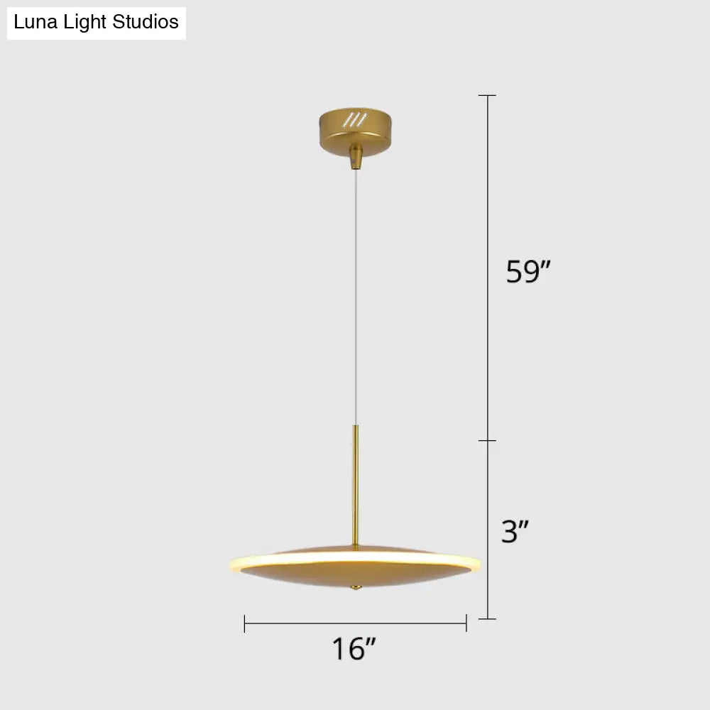 Modern Led Brass Bedside Light With Aluminum Shade