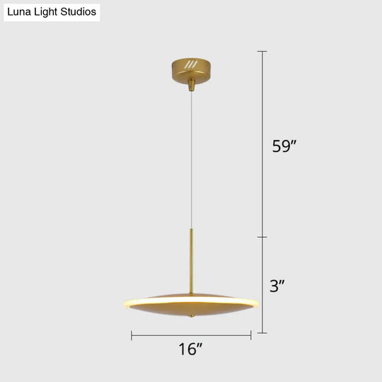 Modern Led Brass Bedside Light With Aluminum Shade