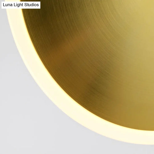 Modern Led Brass Bedside Light With Aluminum Shade