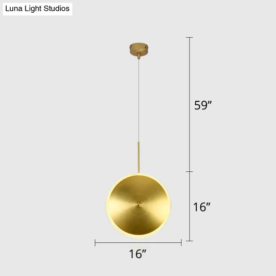 Modern Led Brass Bedside Light With Aluminum Shade