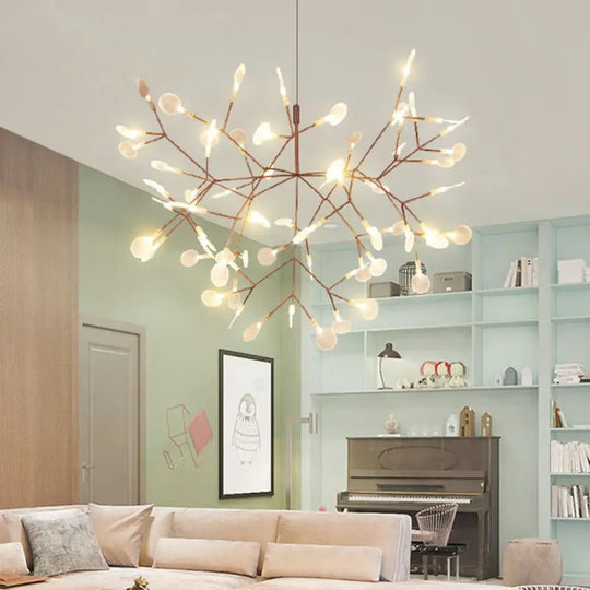 Modern Led Ceiling Chandelier - Stainless-Steel Dining Room Light Fixture Gold / White