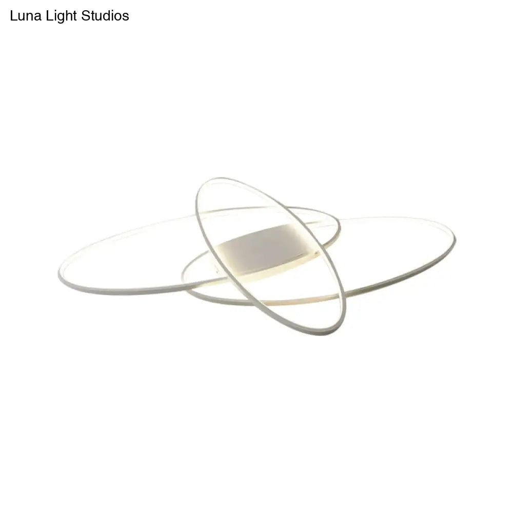 Modern Led Ceiling Lamp For Boys Bedroom - Warm/White Light Black/White