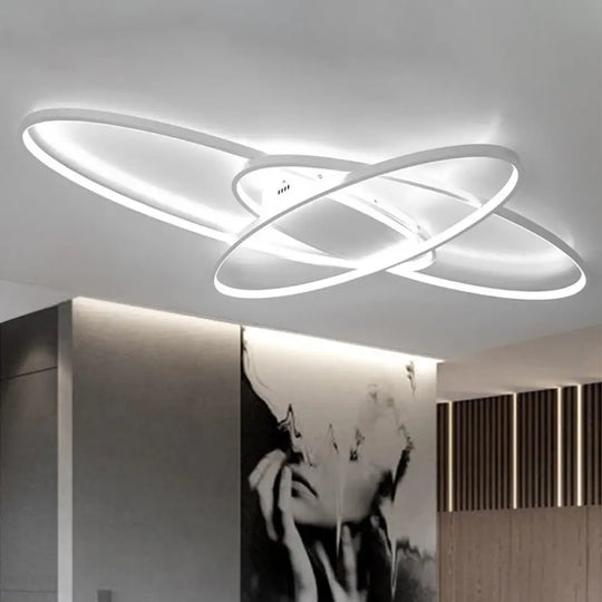 Modern Led Ceiling Lamp For Boys Bedroom - Warm/White Light Black/White White / Warm