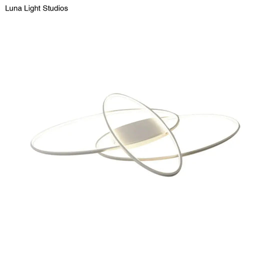Modern Led Ceiling Lamp For Boys Bedroom- Warm/White Light Black/White