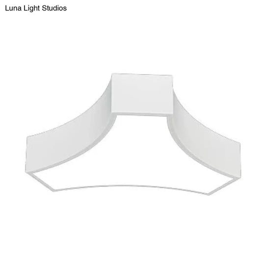 Modern Led Ceiling Lamp For Living Room - Metal & Acrylic Mount Light White / C