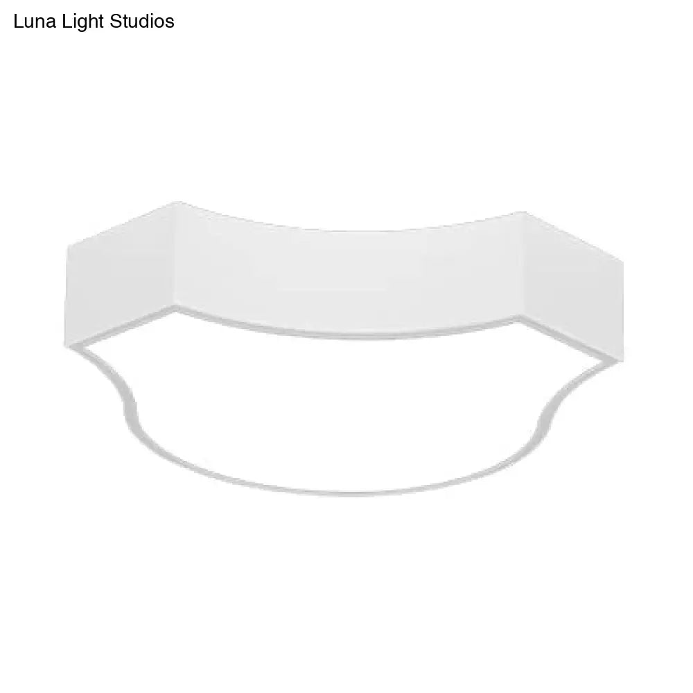 Modern Led Ceiling Lamp For Living Room - Metal & Acrylic Mount Light White / B