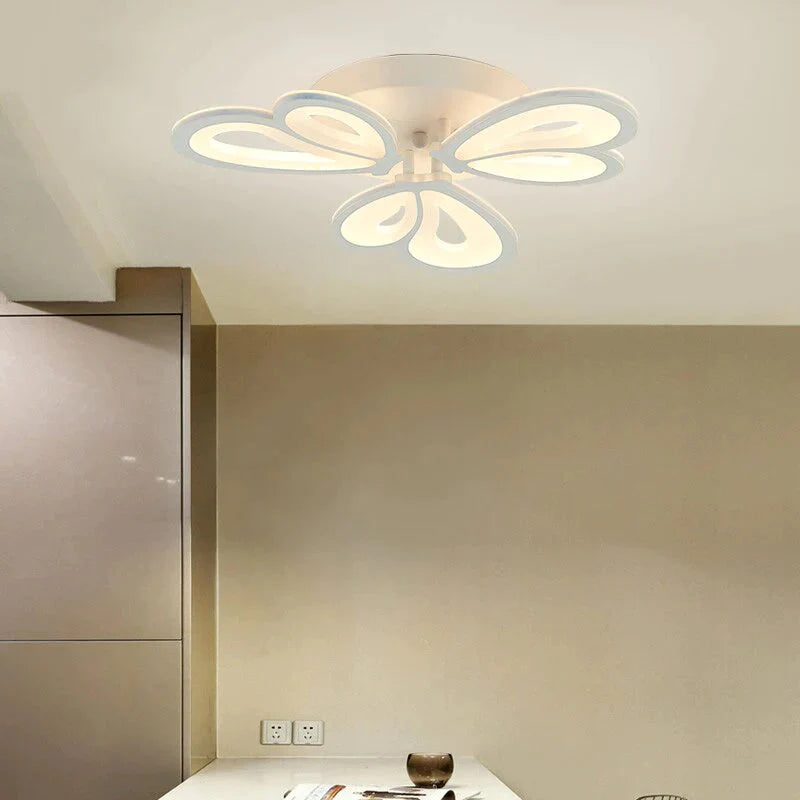 Modern Led Ceiling Light Butterfly Lamp Shape With Remote Control Acrylic Lights For Living Room Bedroom Home Lighting