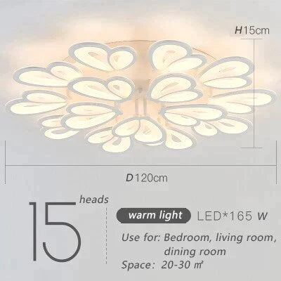 Modern Led Ceiling Light Butterfly Lamp Shape With Remote Control Acrylic Lights For Living Room