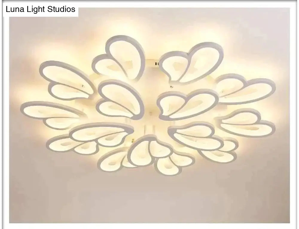 Modern Led Ceiling Light Butterfly Lamp Shape With Remote Control Acrylic Lights For Living Room