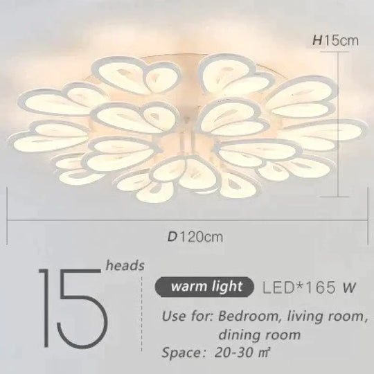 Modern Led Ceiling Light Butterfly Lamp Shape With Remote Control Acrylic Lights For Living Room