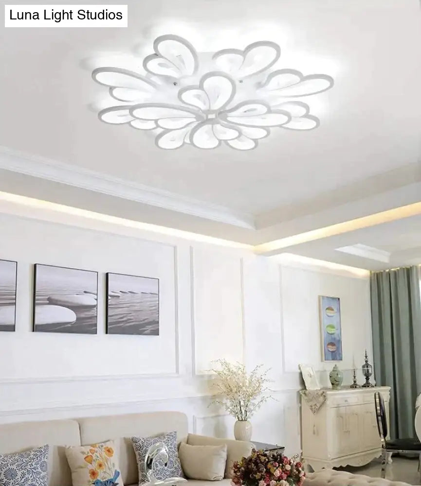 Modern Led Ceiling Light Butterfly Lamp Shape With Remote Control Acrylic Lights For Living Room