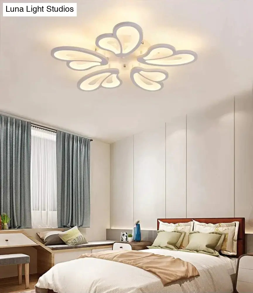 Modern Led Ceiling Light Butterfly Lamp Shape With Remote Control Acrylic Lights For Living Room