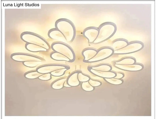 Modern Led Ceiling Light Butterfly Lamp Shape With Remote Control Acrylic Lights For Living Room