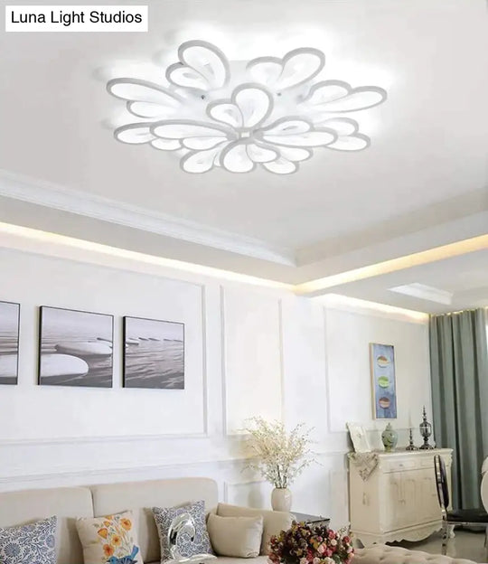 Modern Led Ceiling Light Butterfly Lamp Shape With Remote Control Acrylic Lights For Living Room