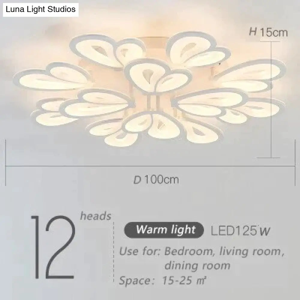 Modern Led Ceiling Light Butterfly Lamp Shape With Remote Control Acrylic Lights For Living Room