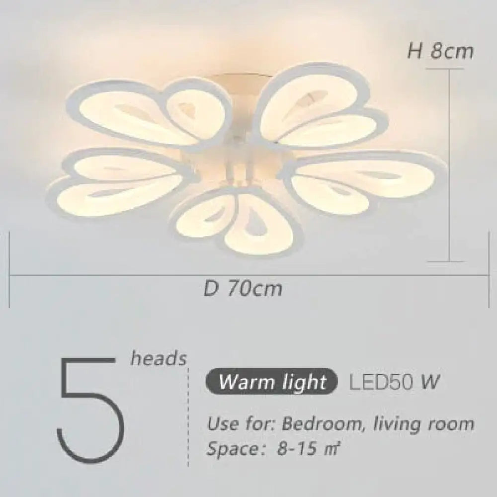 Modern Led Ceiling Light Butterfly Lamp Shape With Remote Control Acrylic Lights For Living Room