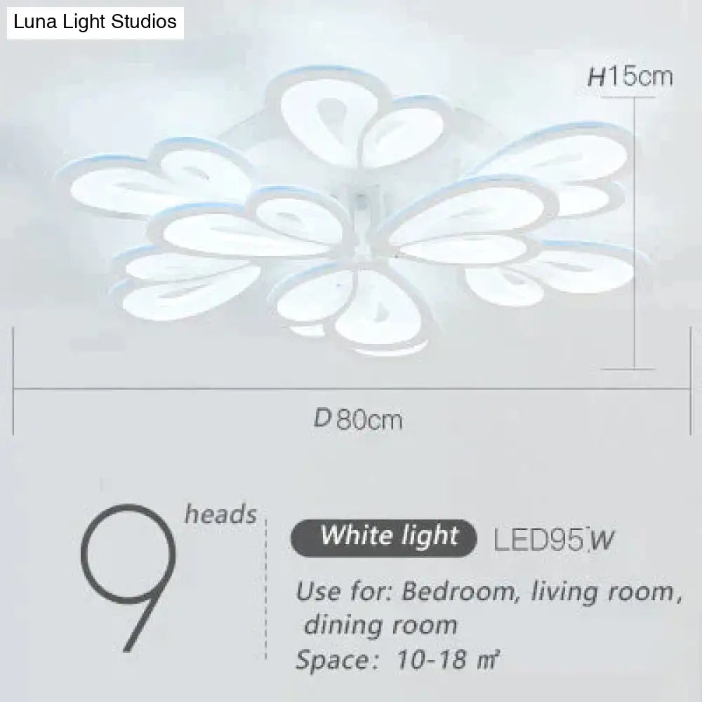 Modern Led Ceiling Light Butterfly Lamp Shape With Remote Control Acrylic Lights For Living Room