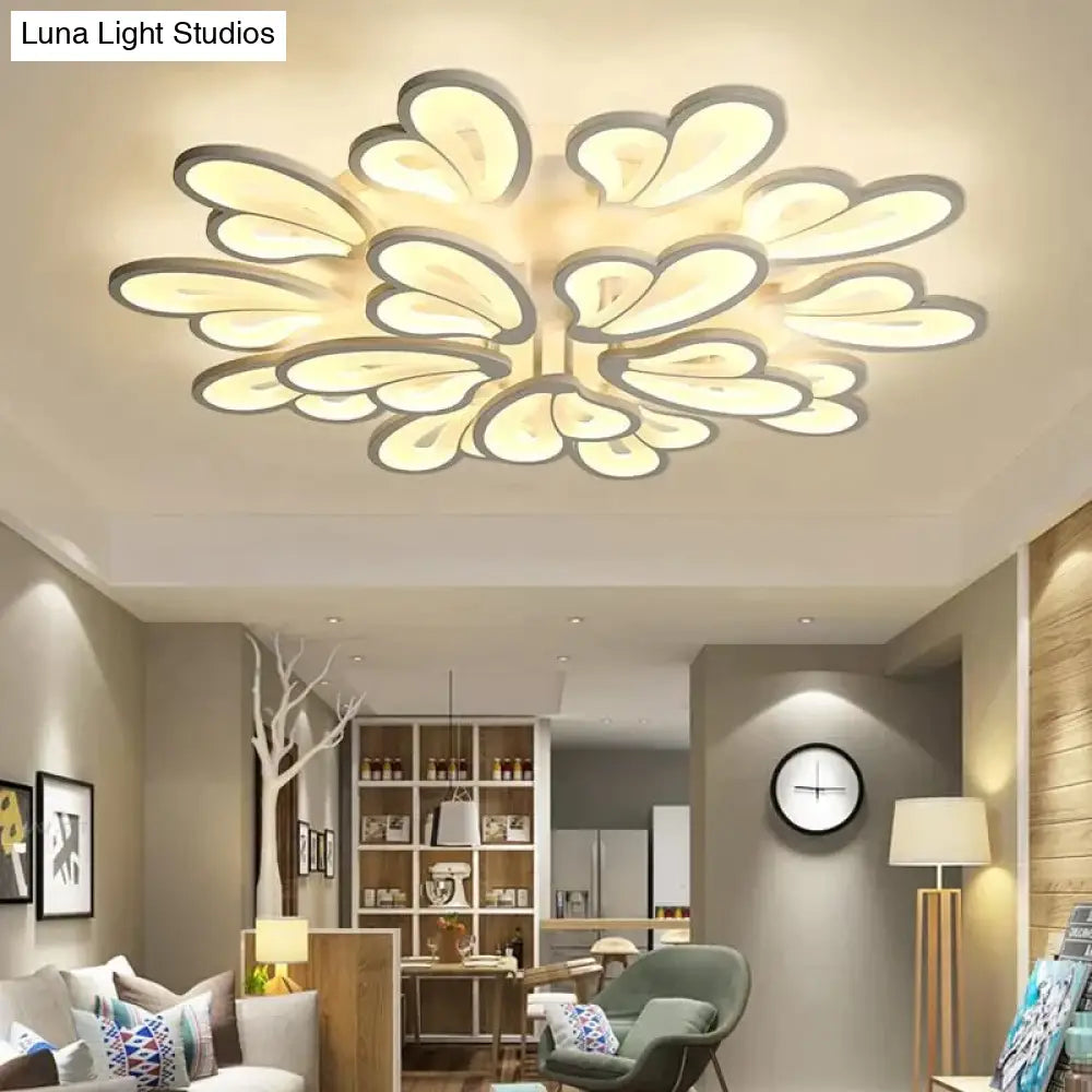 Modern Led Ceiling Light Butterfly Lamp Shape With Remote Control Acrylic Lights For Living Room