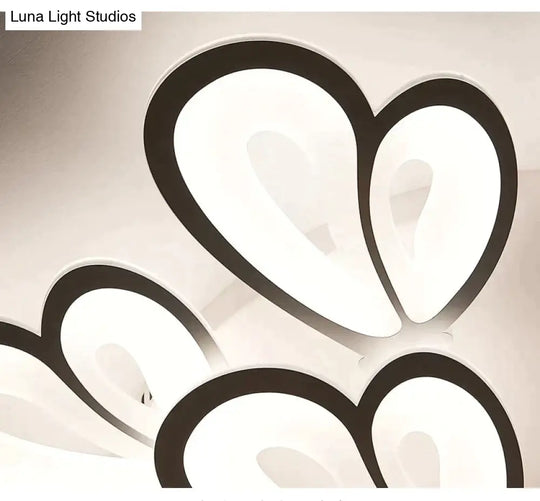 Modern Led Ceiling Light Butterfly Lamp Shape With Remote Control Acrylic Lights For Living Room