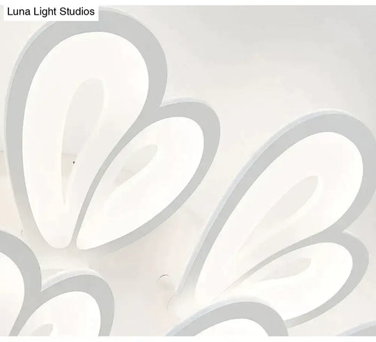 Modern Led Ceiling Light Butterfly Lamp Shape With Remote Control Acrylic Lights For Living Room