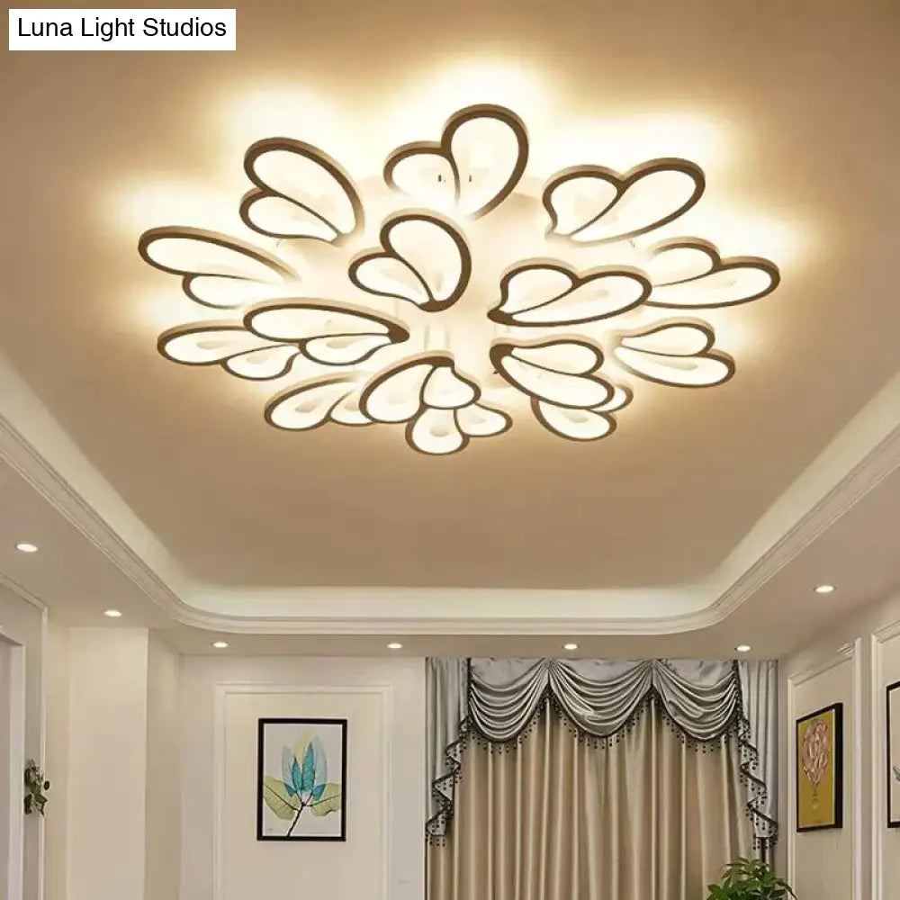 Modern Led Ceiling Light Butterfly Lamp Shape With Remote Control Acrylic Lights For Living Room