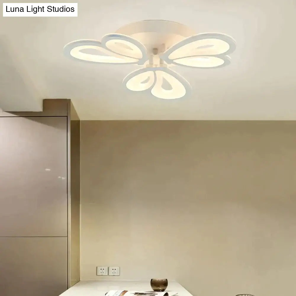 Modern Led Ceiling Light Butterfly Lamp Shape With Remote Control Acrylic Lights For Living Room