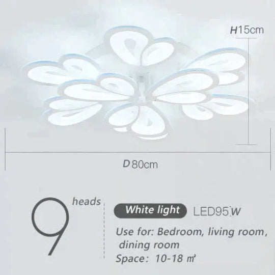 Modern Led Ceiling Light Butterfly Lamp Shape With Remote Control Acrylic Lights For Living Room