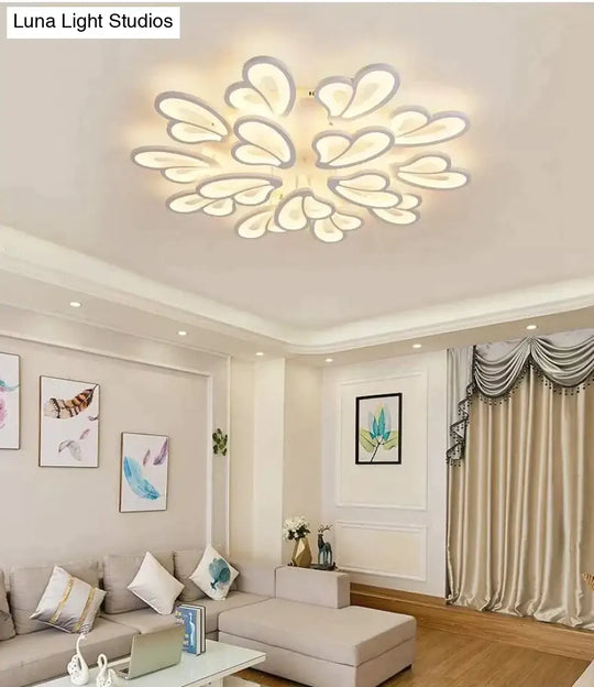 Modern Led Ceiling Light Butterfly Lamp Shape With Remote Control Acrylic Lights For Living Room