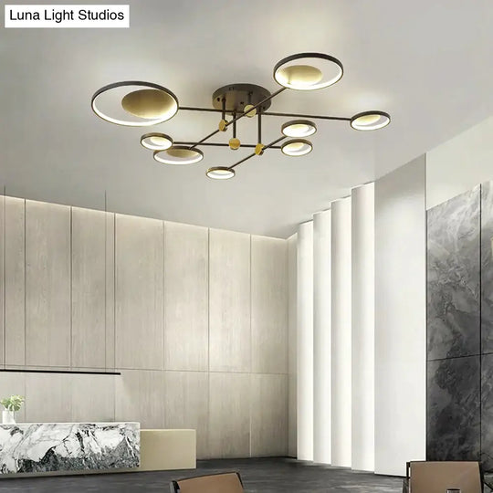 Modern Led Ceiling Light Living Room Lighting Fixture Bedroom Kitchen Surface Mount Lamp Remote