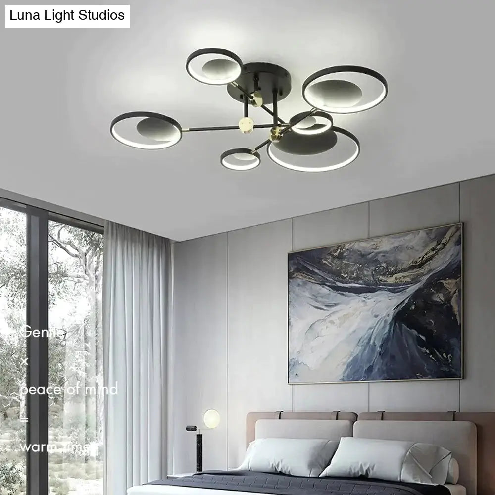 Modern Led Ceiling Light Living Room Lighting Fixture Bedroom Kitchen Surface Mount Lamp Remote