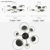 Modern Led Ceiling Light Living Room Lighting Fixture Bedroom Kitchen Surface Mount Lamp Remote
