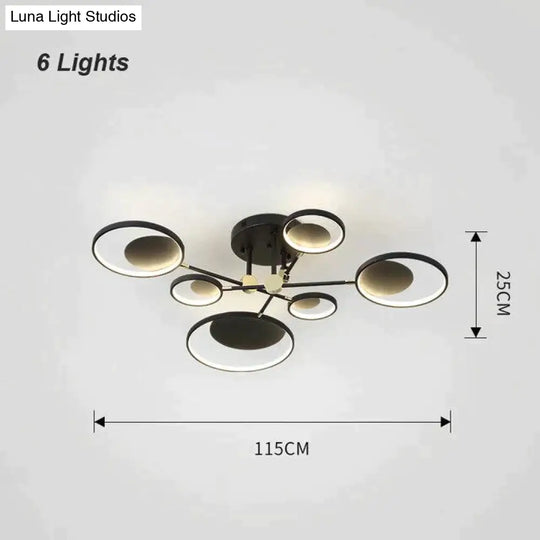 Modern Led Ceiling Light Living Room Lighting Fixture Bedroom Kitchen Surface Mount Lamp Remote