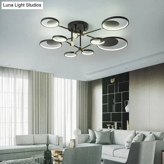 Modern Led Ceiling Light Living Room Lighting Fixture Bedroom Kitchen Surface Mount Lamp Remote