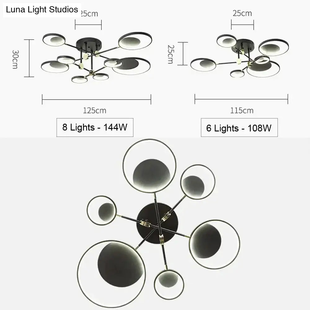 Modern Led Ceiling Light Living Room Lighting Fixture Bedroom Kitchen Surface Mount Lamp Remote