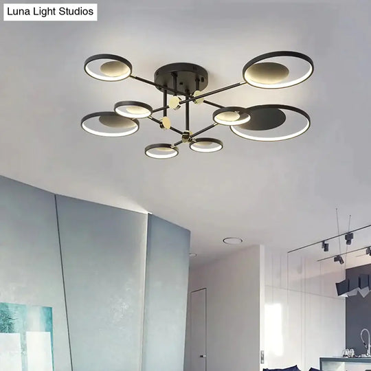 Modern Led Ceiling Light Living Room Lighting Fixture Bedroom Kitchen Surface Mount Lamp Remote