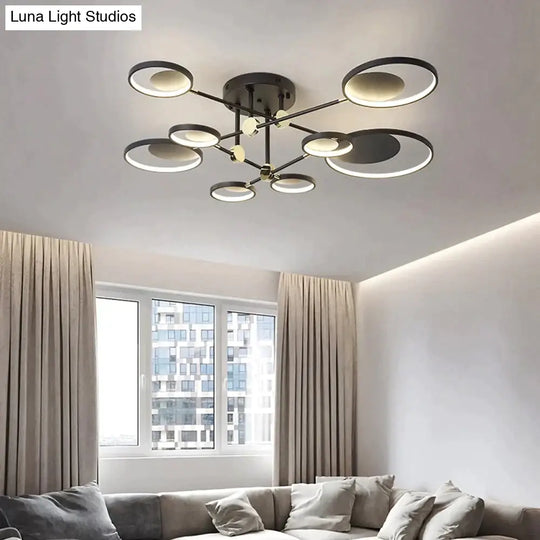 Modern Led Ceiling Light Living Room Lighting Fixture Bedroom Kitchen Surface Mount Lamp Remote