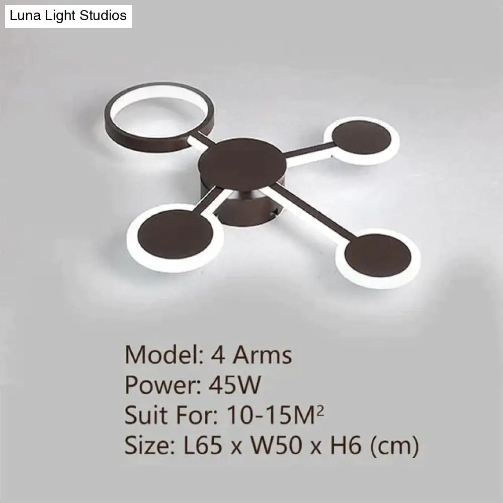 Modern Led Ceiling Light Remote Control For Living Room Bedroom Study Indoor Home Fixtures