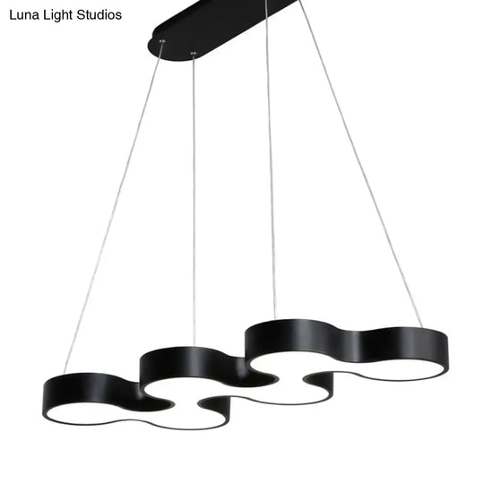 Modern Led Ceiling Light - Sleek Metal Office Chandelier Fixture