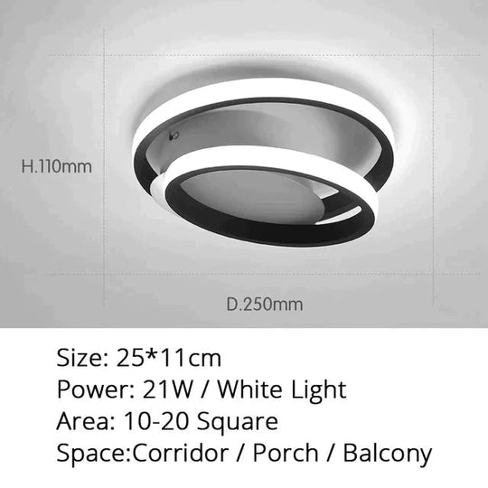 Modern Led Ceiling Light Warm Or Cool White For Living Room Corridor Balcony Surface Mounted Lights