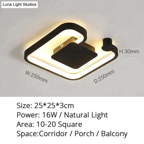 Modern Led Ceiling Light Warm Or Cool White For Living Room Corridor Balcony Surface Mounted Lights