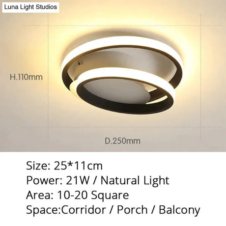 Modern Led Ceiling Light Warm Or Cool White For Living Room Corridor Balcony Surface Mounted Lights