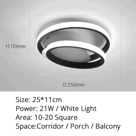 Modern Led Ceiling Light Warm Or Cool White For Living Room Corridor Balcony Surface Mounted Lights
