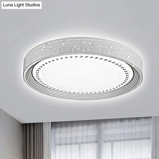 Modern Led Ceiling Light With Meteor Shower Design Acrylic Shade White Round Flush Mount Various
